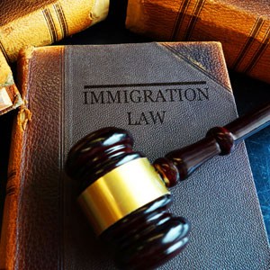 An immigration law book alongside a gavel - R. Ramirez Attorneys and Counselors